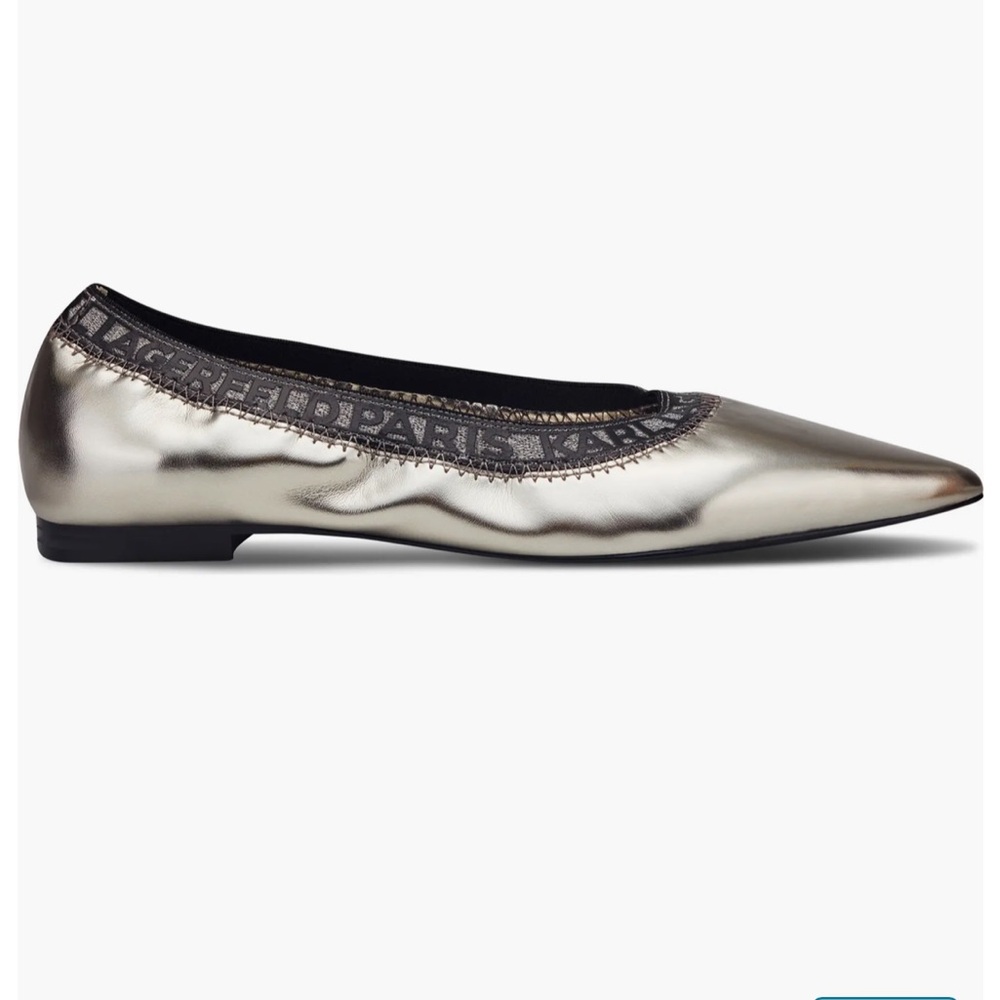 NEW KARL LAGERFELD Vinette Pointed Toe Flat